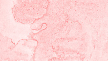 Pastel pink watercolor abstract background, stain, splash of paint, stain, divorce. Vintage pattern for design and decoration. With space for text.