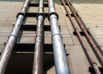 Water pipe system or drainage tubes for industrial plants construction. 