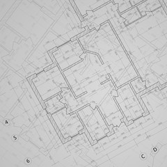 Architectural drawing. Vector illustration.