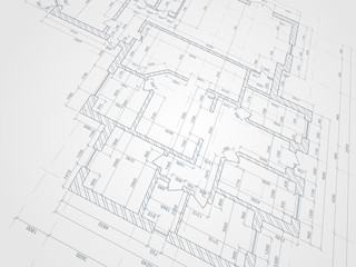 Architectural drawing. Vector illustration.