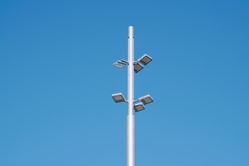 the sky and streetlamp