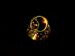 Natural White Light with a Reflective Disc and a Lensball
