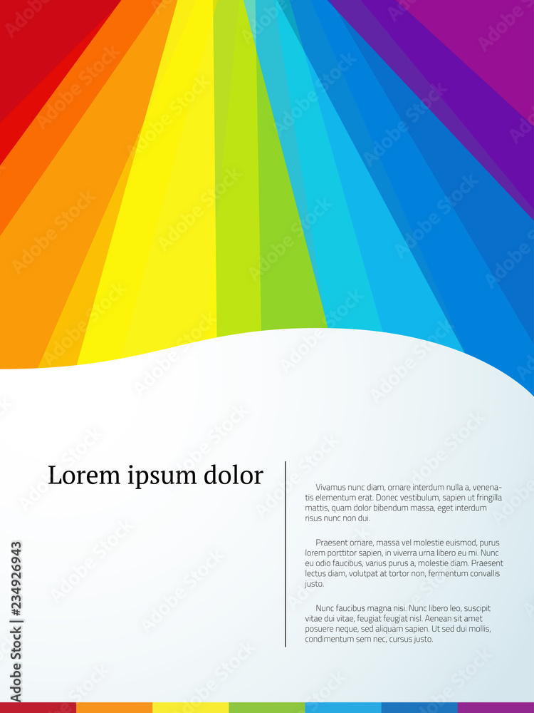 Wall mural colorful rainbow vector bakcground