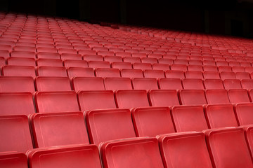 Obraz premium Red seat row in stadium