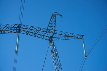 Air high-voltage transmission lines of electric energy over long distances. Overhead lines lay...