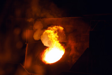 Fototapeta premium smelting of the metal in the foundry