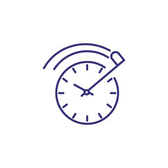 Time management line icon. Watch, circle, clock hand in motion. Time concept. Can be used for topics like business, planning, schedule