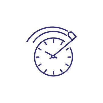 Time Management Line Icon. Watch, Circle, Clock Hand In Motion. Time Concept. Can Be Used For Topics Like Business, Planning, Schedule