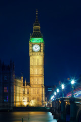 Fototapeta na wymiar Big Ben At Night, London, UK