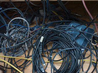 cables in mess