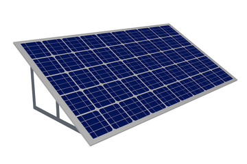 Solar panel isolated on white background - industrial illustration, 3D illustration