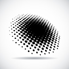 Abstract halftone perspective background