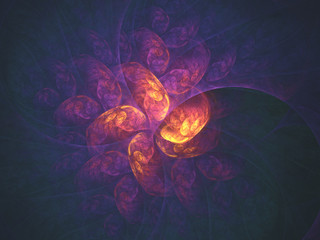 Purple and gold fire pattern abstract background