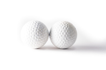 Golf ball on white background