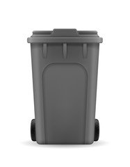 recycling bin trash bucket stock vector illustration