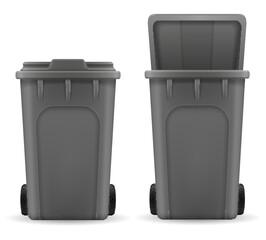 recycling bin trash bucket stock vector illustration