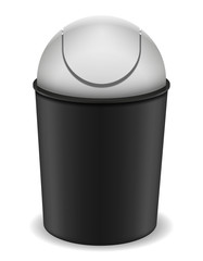 recycling bin trash bucket stock vector illustration