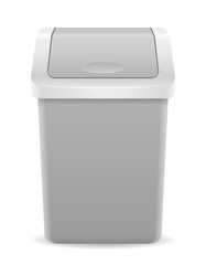 recycling bin trash bucket stock vector illustration