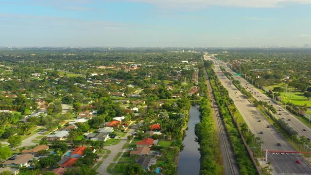 Aerial Miami Florida Kendall Highway 836