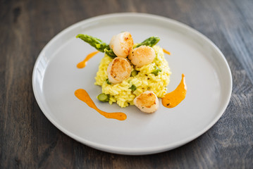 risotto with scallops