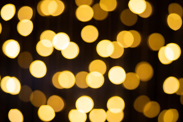 Christmas warm light bokeh background, Warm light bokeh decorating for new year 2019