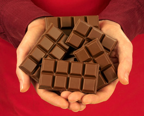 MAN HOLDING CHOCOLATE