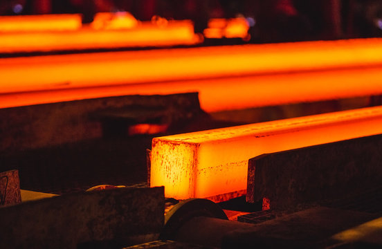 Hot billet (bloom) continuous casting, also called strand casting