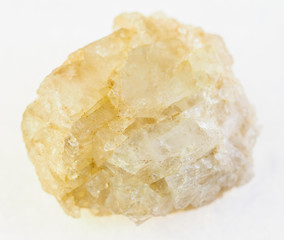 rough topaz stone on white
