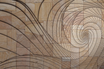 Abstract twisted wood texture background. 3d rendering