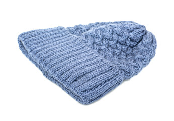 Knitted winter womens hat