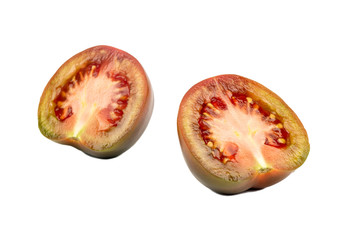 Two halves kumato tomato
