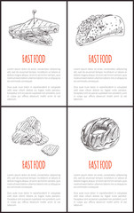 Obraz premium Fast Food Taco Burrito Set Vector Illustration