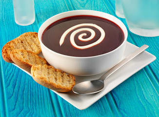 SCANDINAVIAN BLUEBERRY SOUP WITH CREAM