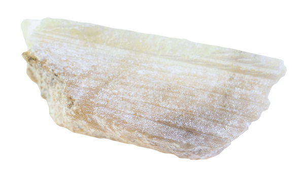raw talc stone on white