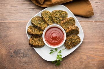 Cilantro cake or Kothimbir Vadi is a popular maharashtrian cuisine made with cilantro leaves....
