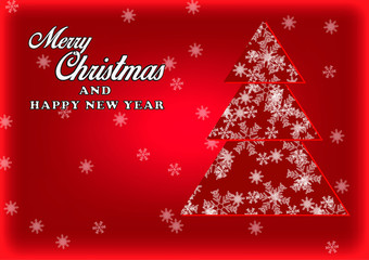 Merry Christmas and a Happy New Year. Christmas cards. Simple design.