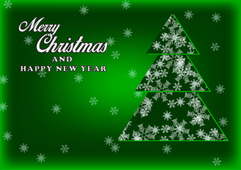 Merry Christmas and a Happy New Year. Christmas cards. Simple design.