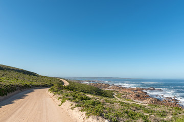 Road to Tietiesbaai at Cape Columbine near Paternoster