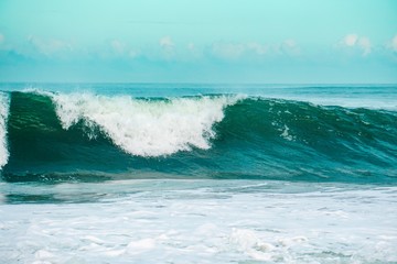 the waves in the beach