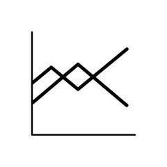 Vector line chart icon