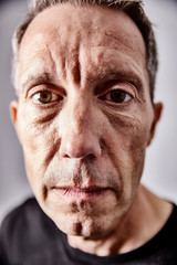 Maann, grauhaarig, bestager, Portrait