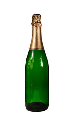 Bottle of the champagne isolated on white background