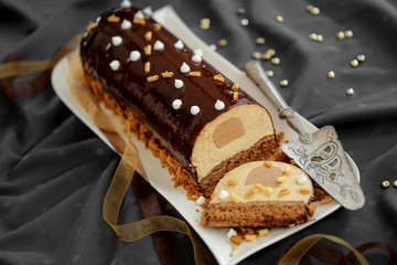 bûche de noël chocolat praline speculoos