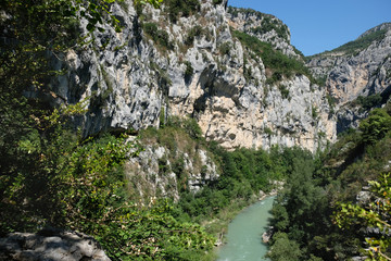 Verdon Gorge. River and rocks. Upper Provence.France.