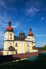 Fototapeta na wymiar Church of Our Lady of Good Counsel in Dobra Voda, Czech Republic, sunny summer day