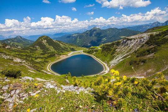 Ausblick auf den Seekarsee in Zauchensee