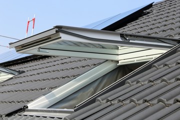Skylight on a residential home, exterior shot