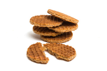 Dutch waffles isolated