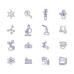 Biological research icons