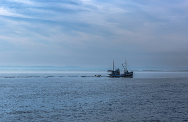 Fishing boat early in the morning